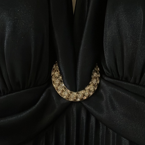 BETSY & ADAM BLUE MAXI LONG FORMAL DRESS SIZE 10 - Picture 3 of 8